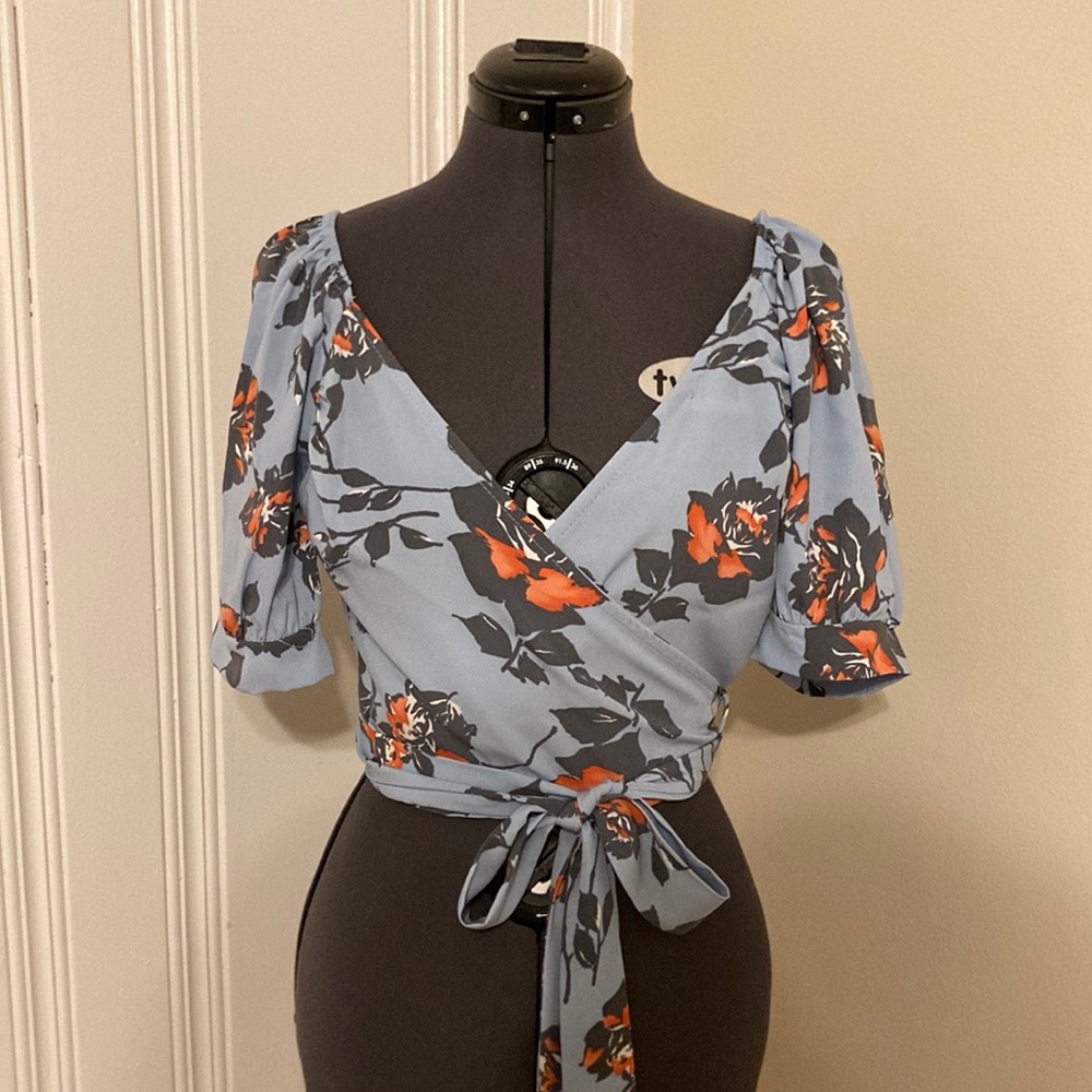 Emory park Floral crop top